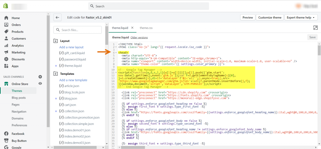 Google Tag Manager with Shopify