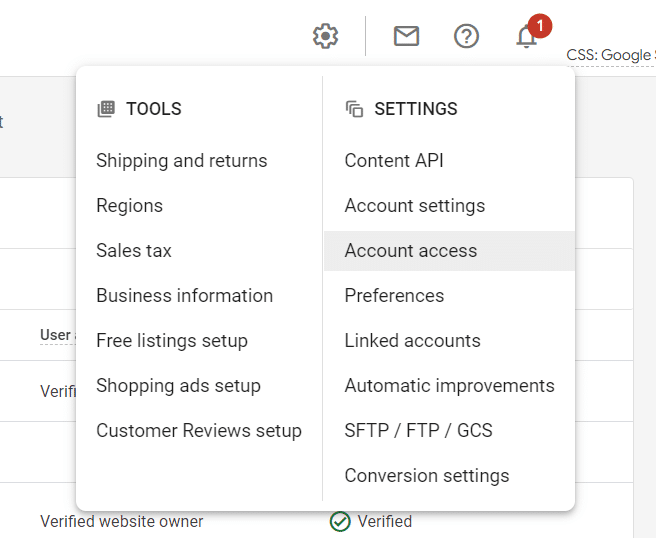 Access Google Shopping Account2