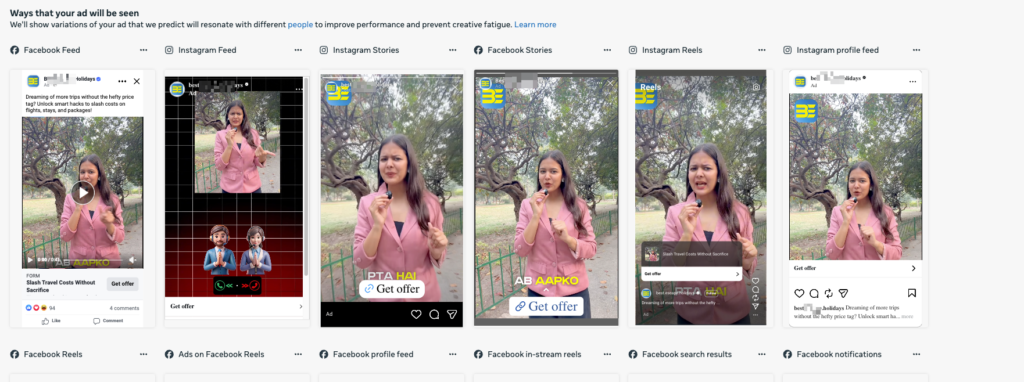 Meta Ads Case Study: Building a Destination-Led Lead Engine for a Travel Company 4 ad 2a