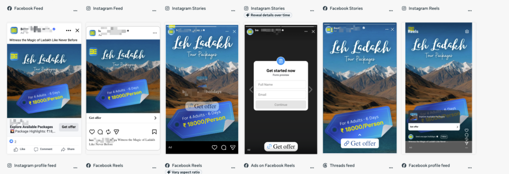 Meta Ads Case Study: Building a Destination-Led Lead Engine for a Travel Company 2 ad 3a