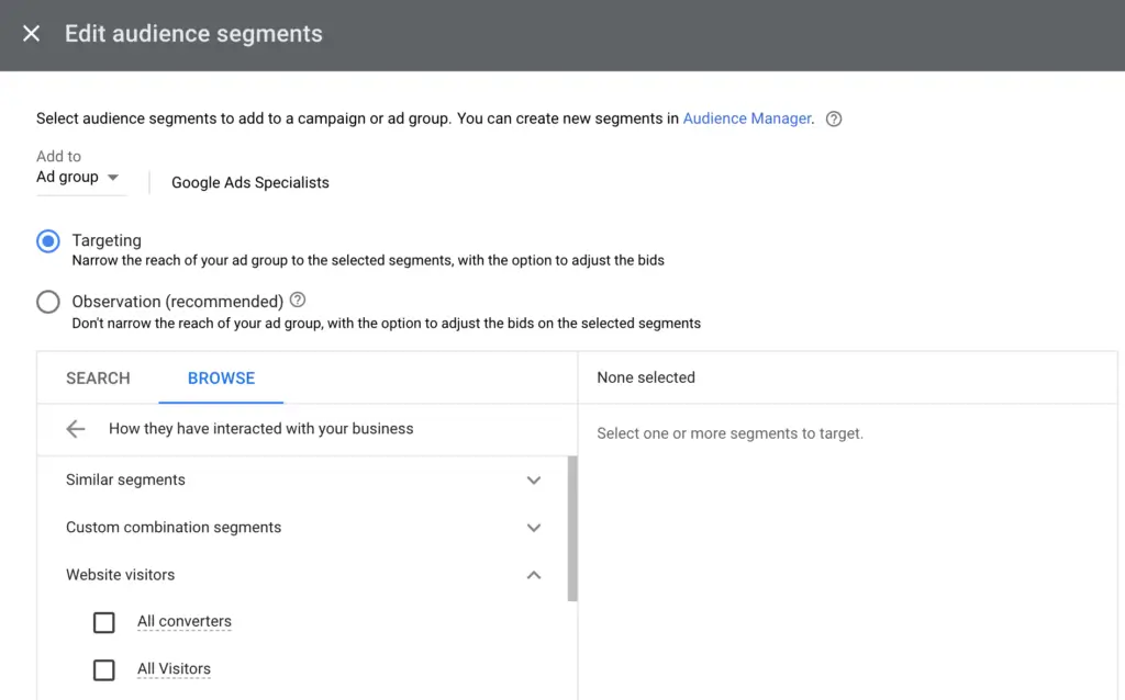 Google Ads Remarketing Lists for Search Ads (RLSA) 3 49