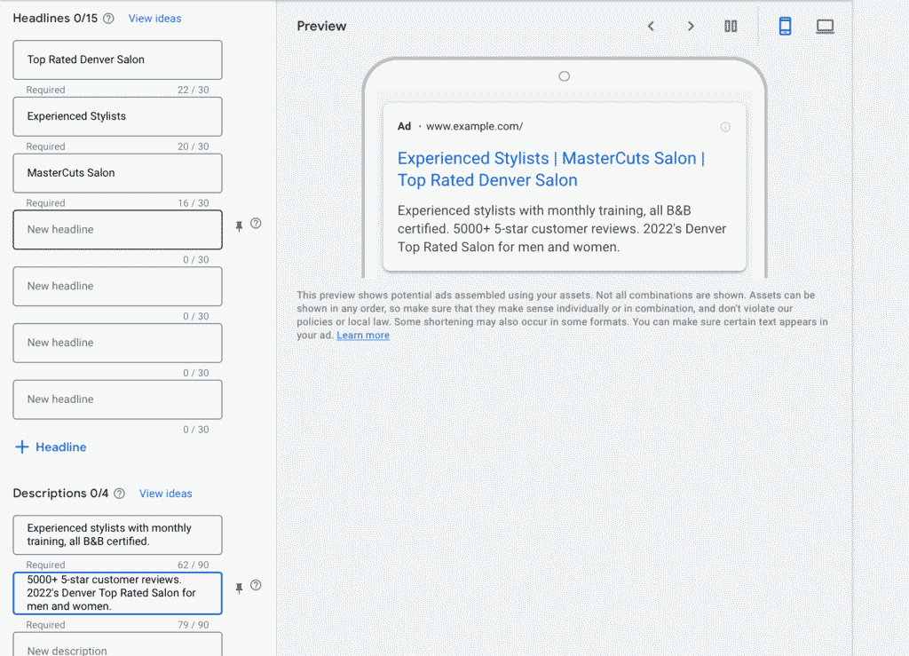 Boosting Google Ads Visibility: 8 Essential Tips for Success 2 Ad Copy1