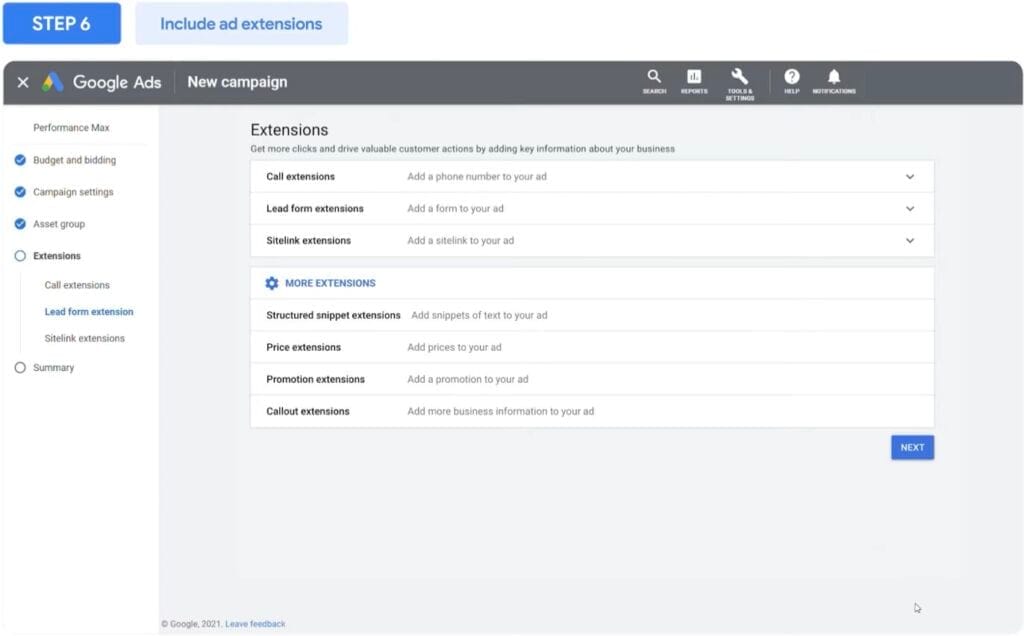 Ad extensions