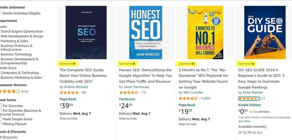 Amazon advertising