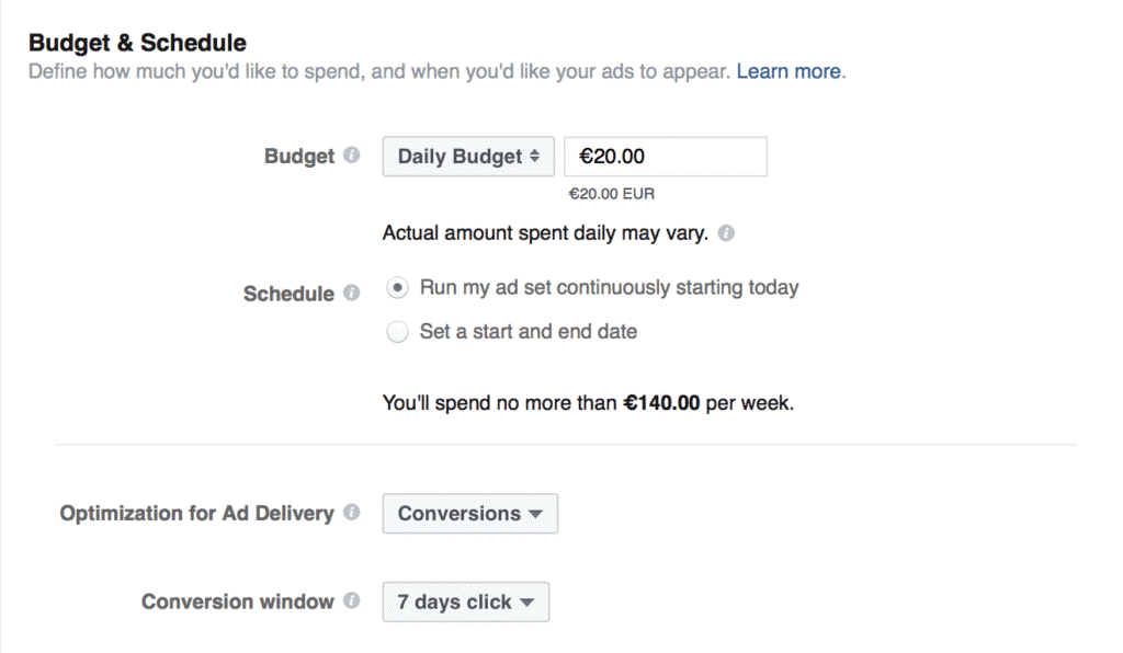 Budget and Bidding Strategy