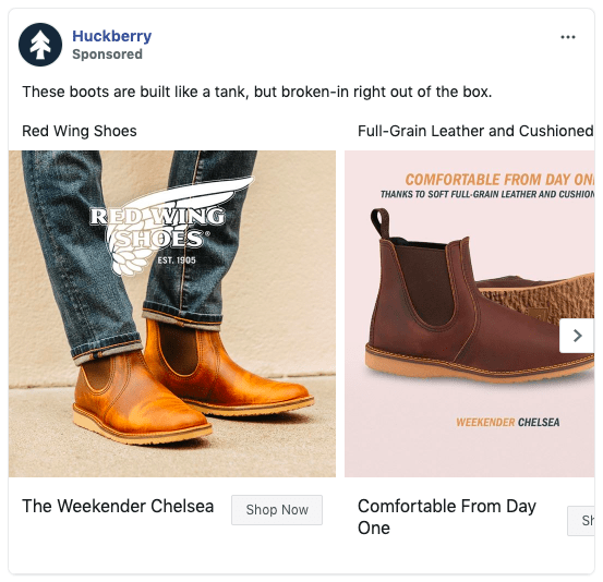 Stepping Up With 10 Strategies for Shoes Ads on Facebook 3 Facebook Carousel Ads