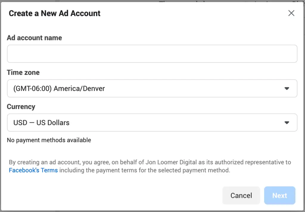 5 Steps to Success: Facebook Ad Campaign Setup guide 6 Facebook ads account