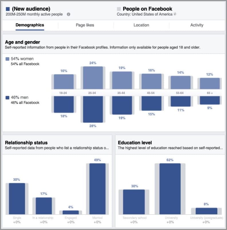 Facebook advertising services