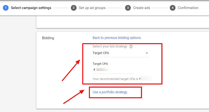 Google Ads Portfolio Bid Strategy
