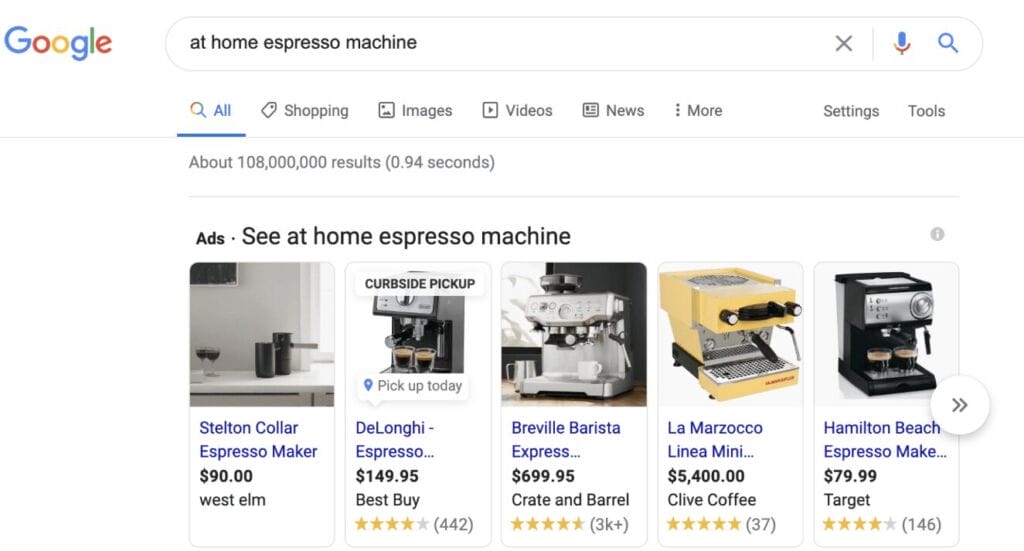 Comparing Google Shopping Ads vs Facebook Ads for eCommerce 5 Google Shopping5