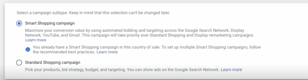 How set up Smart Shopping campaigns