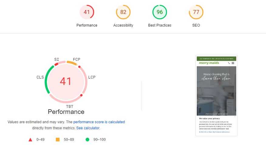 Increase page speeds