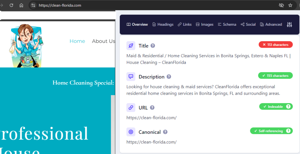 Optimize titles headings