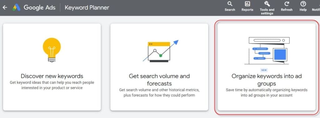 Organize Keywords into Ad Groups