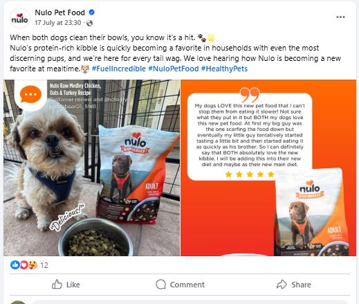 Pet Food Products Facebook Ads Examples1