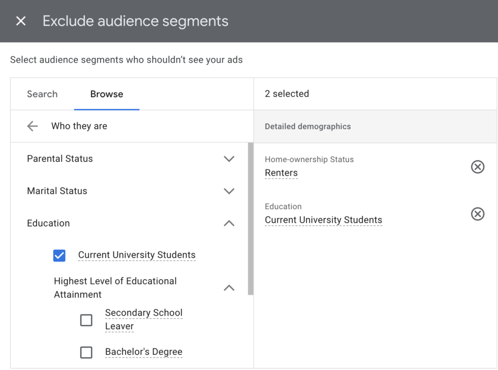 Google Ads Strategies for Lingerie Store: Maximizing Success 8 Target consumers with interest ads
