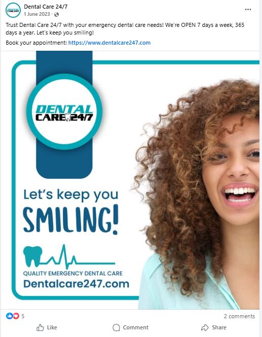 Smile and Sell: Tricks for Facebook Ads for Dentists 5 Tricks for Facebook Ads for Dentists6