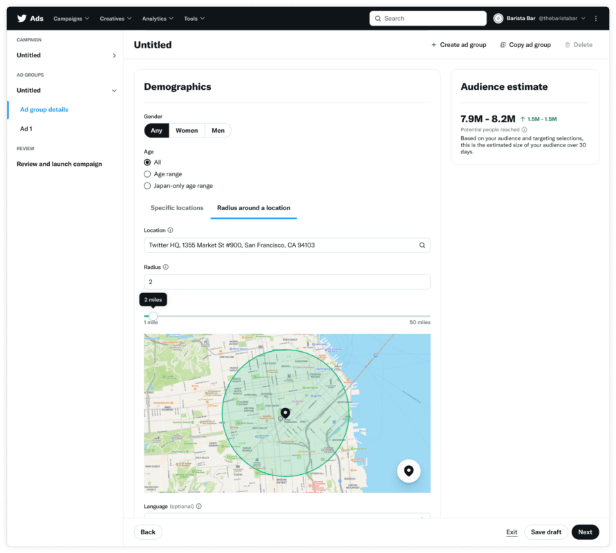 5 Top Effective Tips for Optimizing Geo-targeting Ads 6 Twitter Ads
