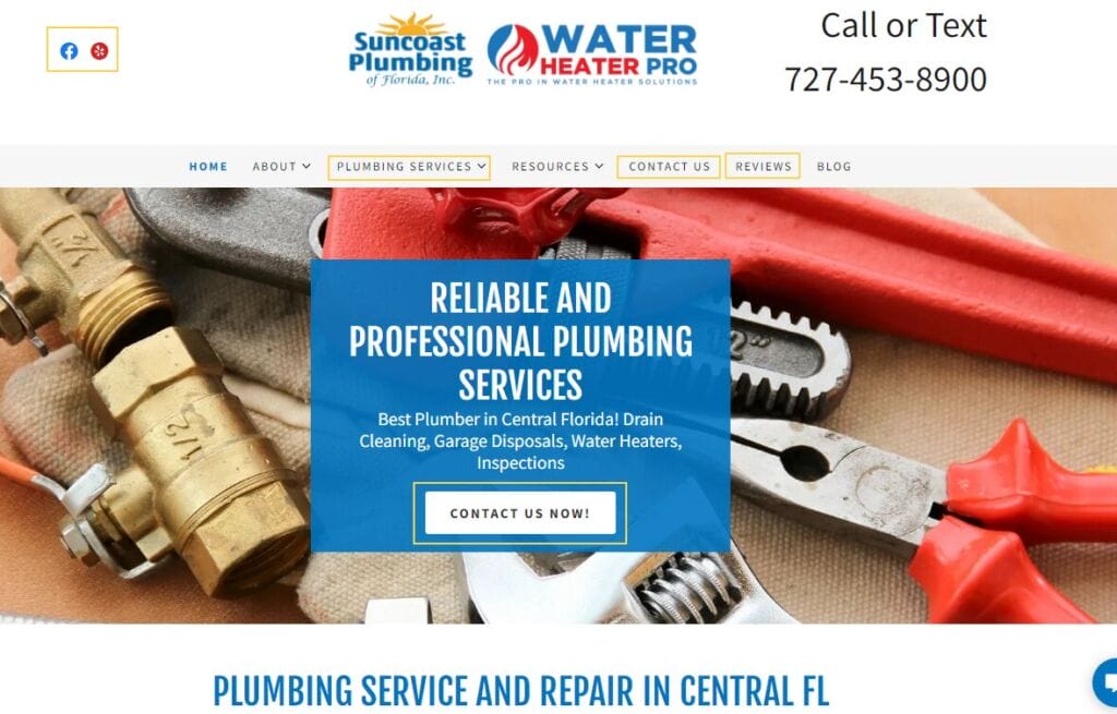 Upgrade your plumbing website