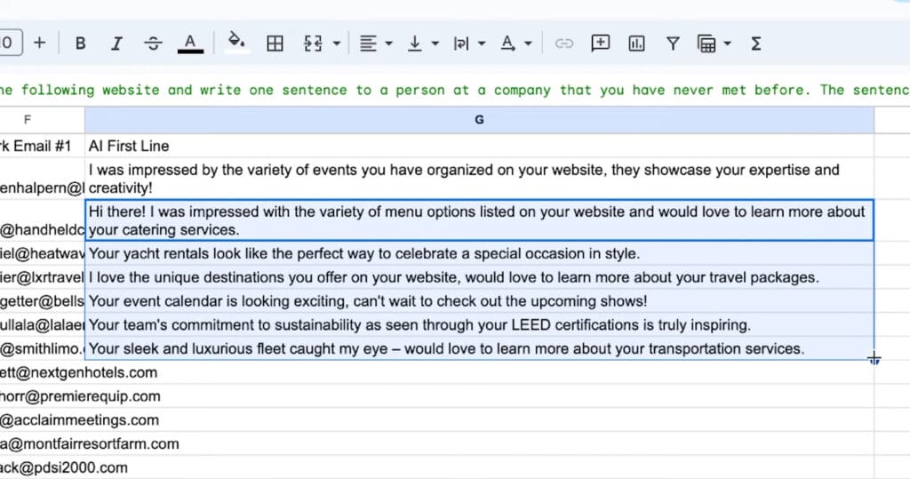 Boosting Email Open and Reply Rates using AI Personalization 5 Use This Cold Email AI Tool GPT for Sheets for B2B Lead Gen 8 40 screenshot
