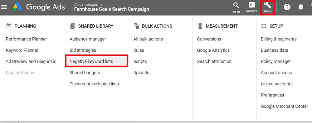 Ultimate Guide to Optimizing Google Shopping Campaigns 7 Use negative keywords
