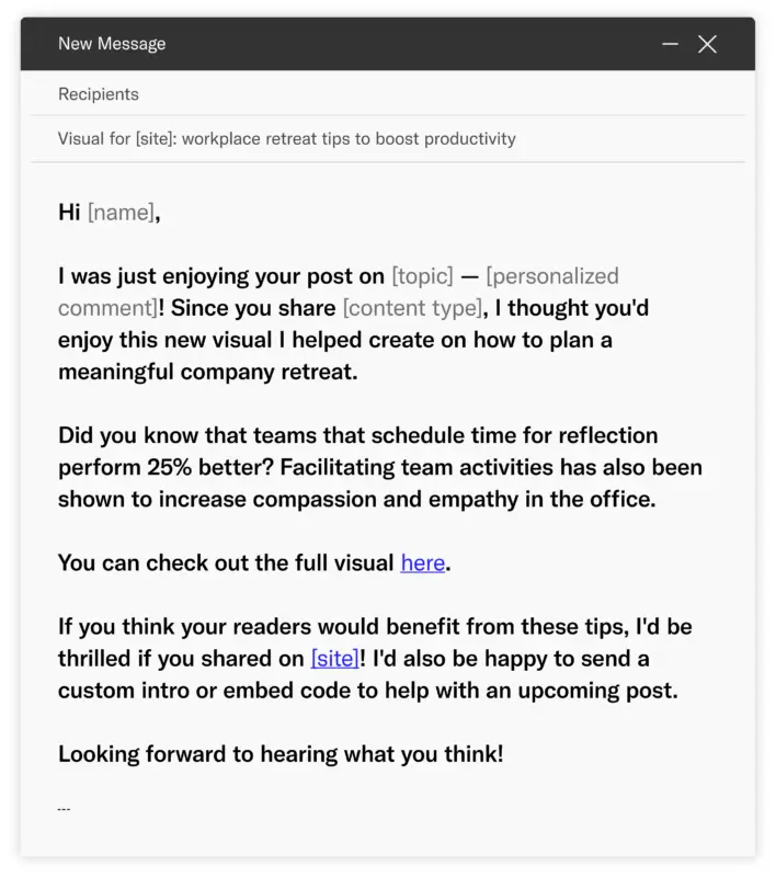Using outreach templates effectively