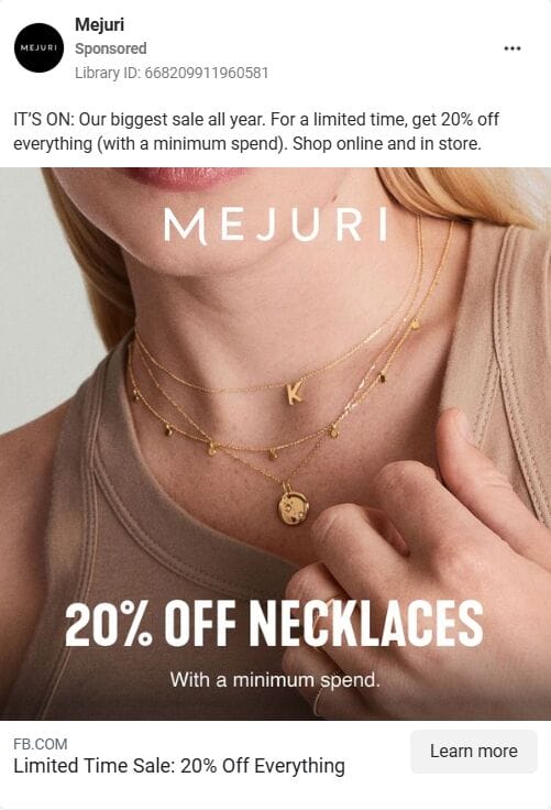 Highly Effective Facebook Ads Strategies for Jewelry Brands 6 necklace